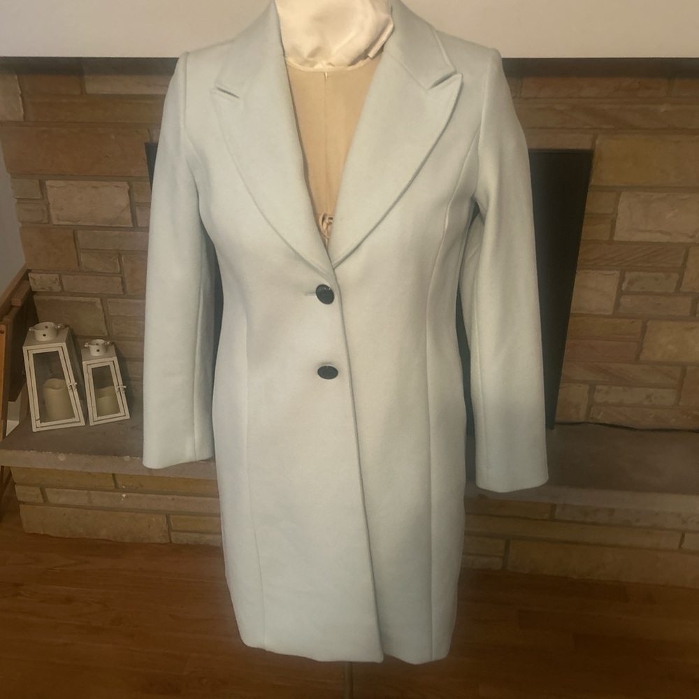 Elegant Women's Light Blue Coat